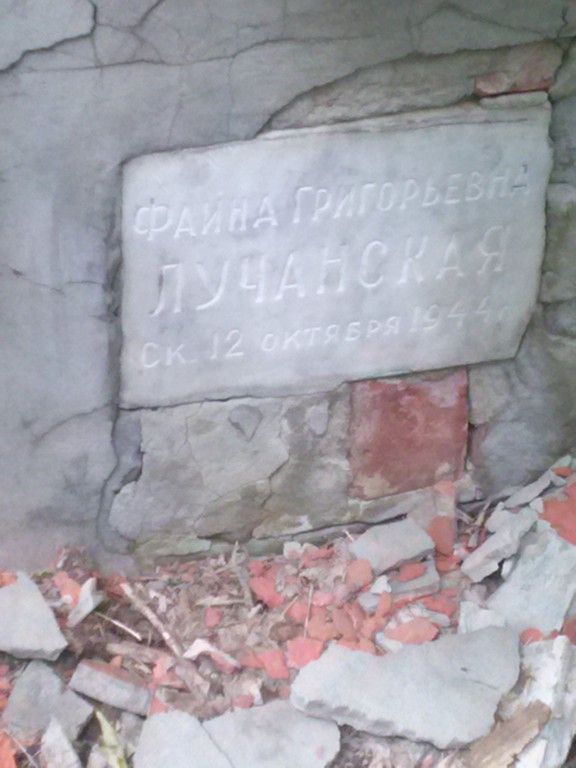 Лучанская Фаина Григорьевна, Саратов, Еврейское кладбище
